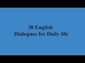 30 English dialogues for Daily life