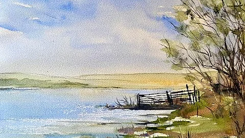 Paint A Loose Hake Brush Watercolour Landscape in ...