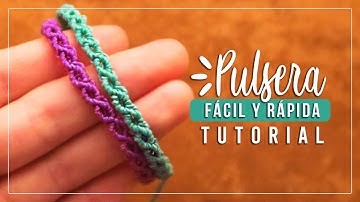 Cómo hacer pulsera de hilo fácil y rápida #1✨ Paso a Paso | DIY Macrame Friendship Bracelet