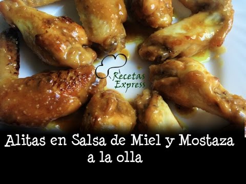 Fácil) Alitas de Pollo en salsa de Miel y Mostaza - a la Olla - YouTube