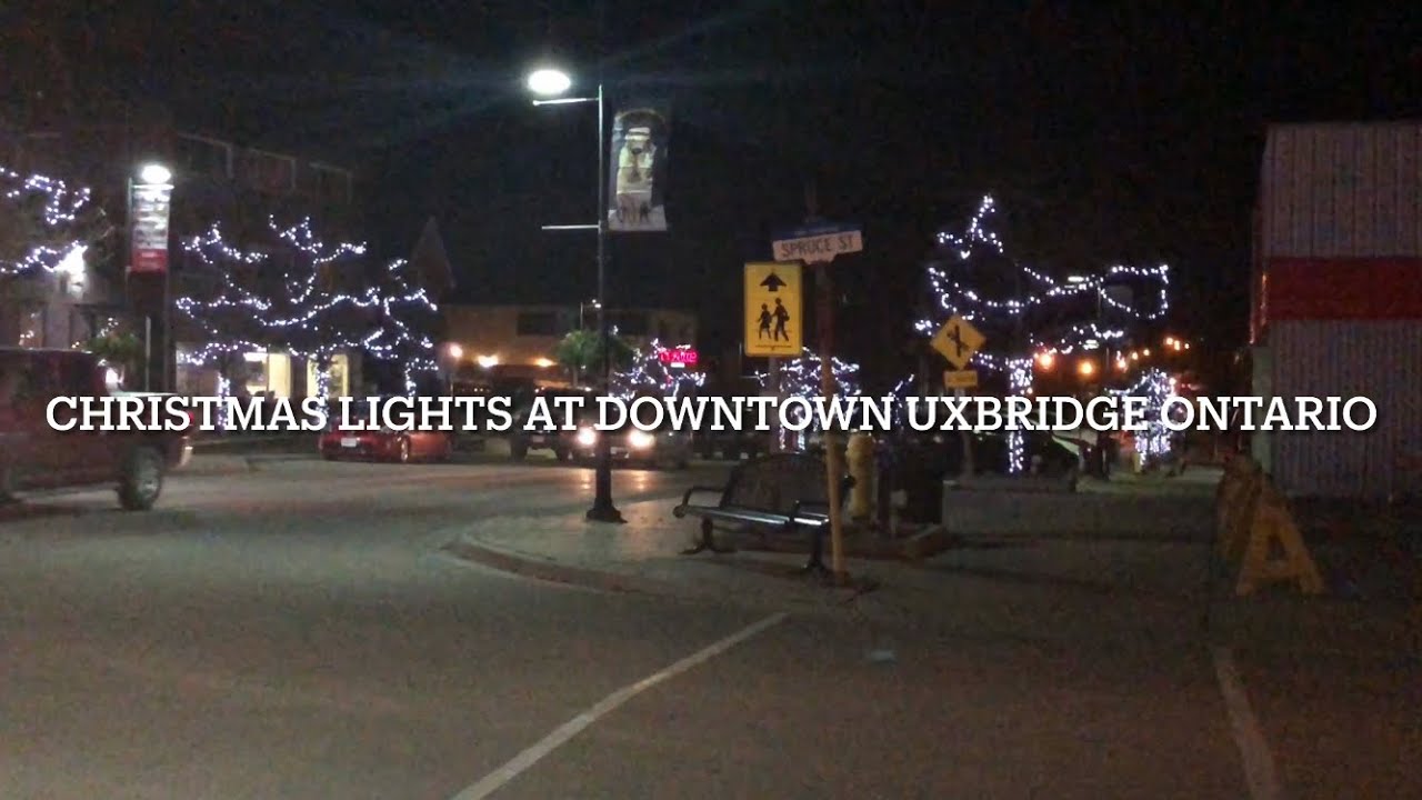 A Random Video of the Christmas Lights at Downtown Uxbridge YouTube