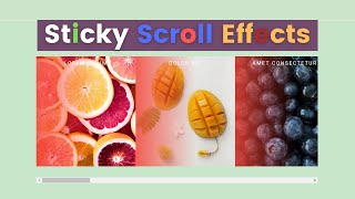 Sticky Image Scroll Effect Using HTML &CSS For Website Design - Latest Scroll Effect