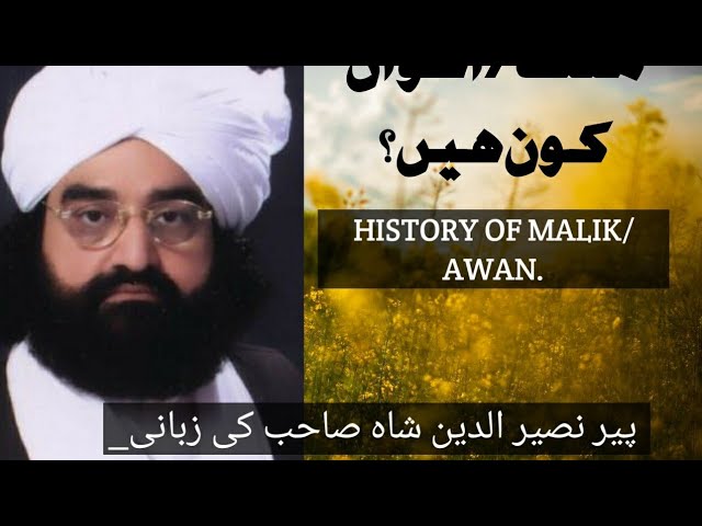 HISTORY OF MALIK /AWAN (اعوان قوم کی تاریخ)BY PEER NASEER UD Deen. class=