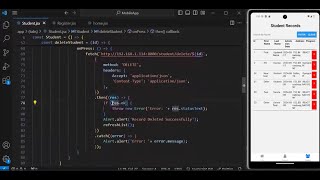 18 React Native Delete Student Record