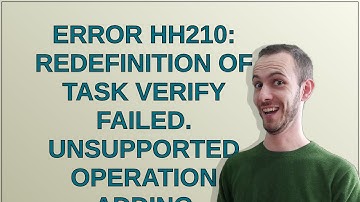 Error HH210: Redefinition of task verify failed. Unsupported operation adding positional param de...
