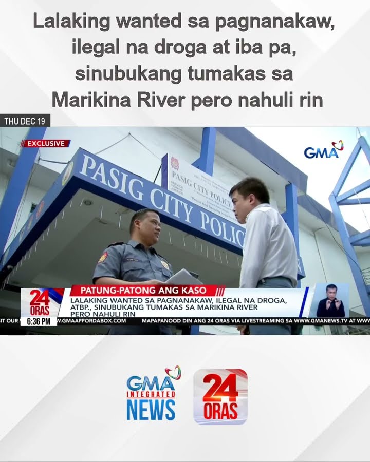 Lalaking wanted sa pagnanakaw, ilegal na droga at iba pa, sinubukang tumakas sa Marikina...| 24 Oras