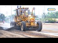 คู่โหด!! รถก่อสร้างถนนเกรด CAT Motor Grader แต่ง รถบด HAMM สีส้มแรงทั้งคู่