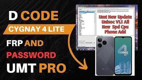 Dcode Cygnal 4 Lite Screen Lock & FRP Removal 2025: UMT Pro Unlock Solution 🔓
