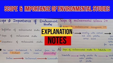 definition scope and importance of environmental studies