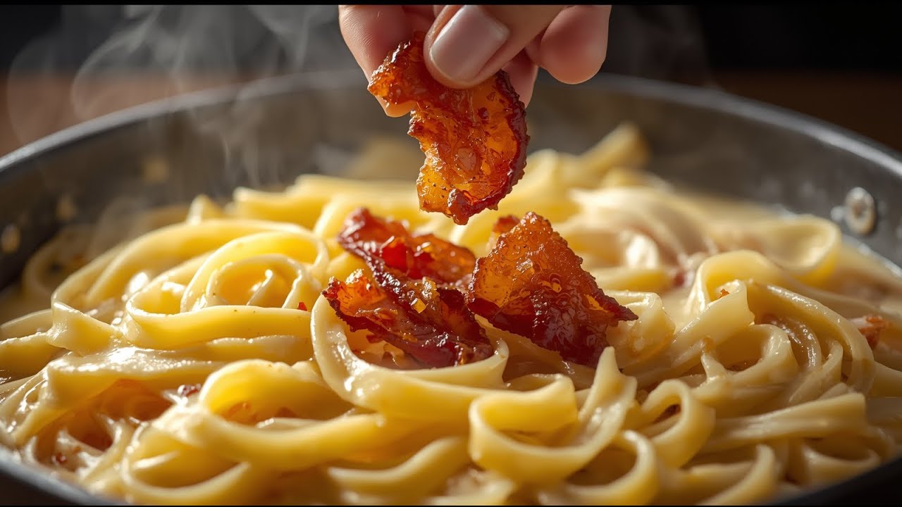 Mix bacon and pasta! I learned this trick in a fancy restaurant!