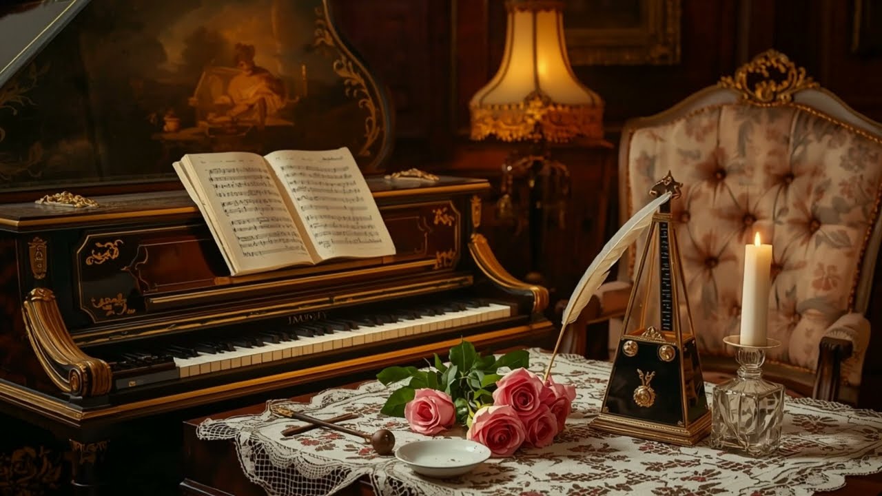 Relaxing Classical Music | Regency Music Room Still Life | Elegant Harpsichord Ambience
