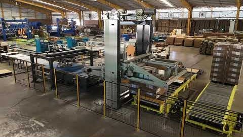 Automatic Palletizer System, casemaker, corrugated carton box machine