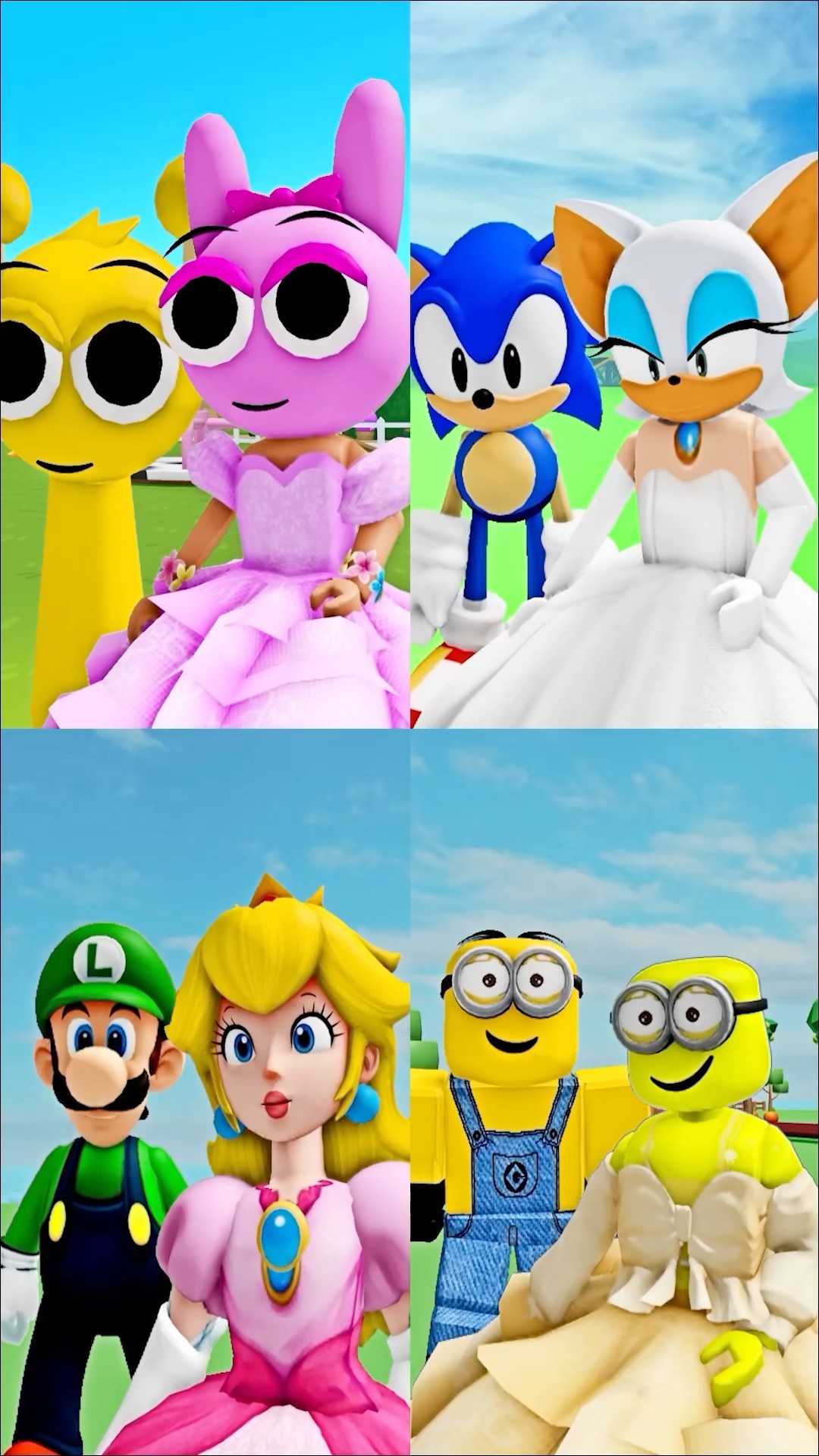 QUEEN NEVER CRY 3 #incredibox #sprunki #sonic #mario #minions #shin #amy