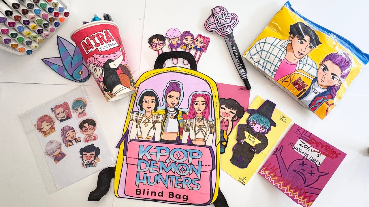 😈🦸🏻🎒K-pop Demon Hunters Back To School Blind bag 