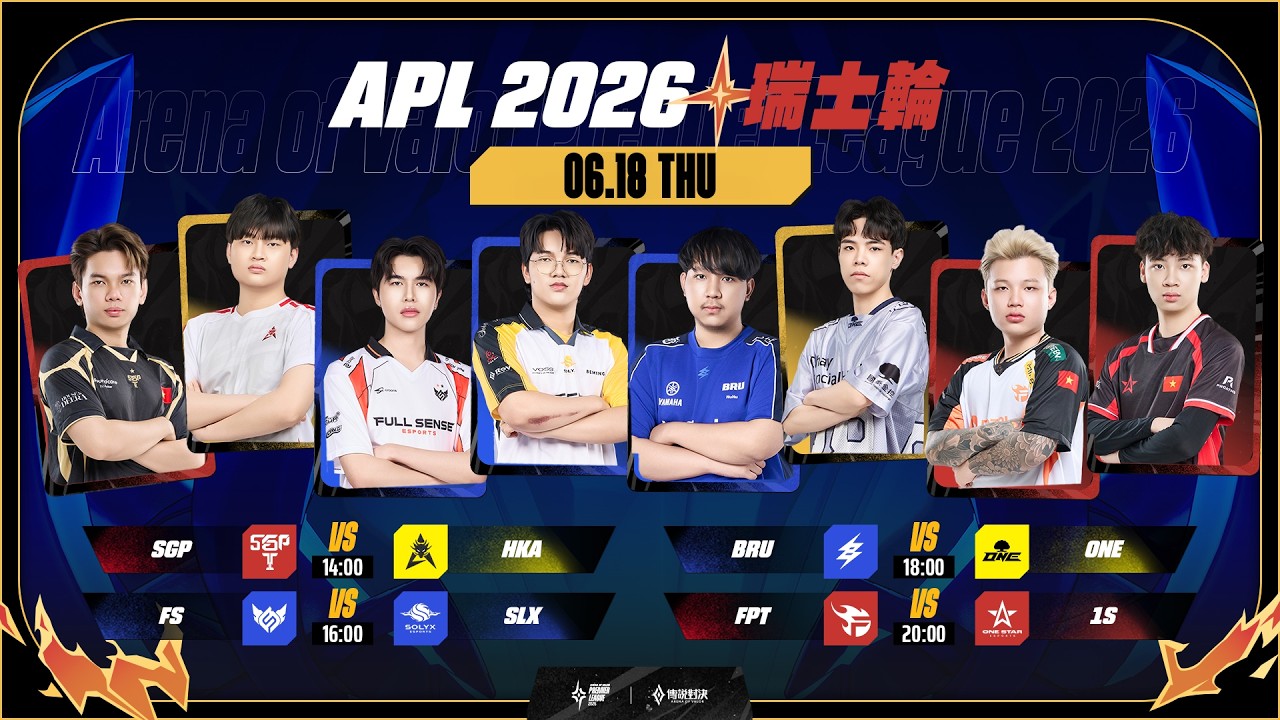 APL 2026 瑞士輪W1D1－2026/06/18《Garena傳說對決》