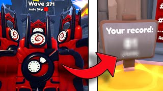 I  Beat NEW SECRET WAVE 271 BOSS in ENDLESS MODE  | Roblox Toilet Tower Defense