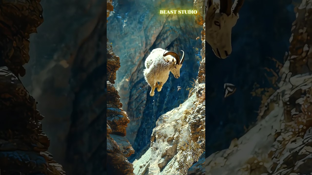 Goat Falls from Cliff, Floats in Strong Winds! 🐐💨 | Incredible Animal Feat 