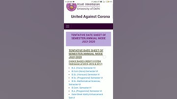 DU TENTATIVE DATE SHEET FOR 3RD YEAR REGULAR| SOL |NCWEB |ANNUAL MODE RELEASED