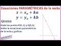ECUACIONES PARAMÉTRICAS DE LA RECTA (caracteristicas) / ejericicio