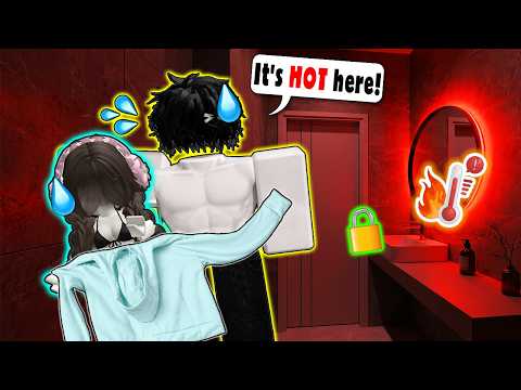 🔒 I Got Locked in a Tiny Bathroom With Him... Then He Took Off His Hoodie 🧥 TTS Roblox Story