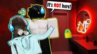 Full 🔒 I Got Locked in a Tiny Bathroom With Him... Then He Took Off His Hoodie 🧥  TTS Roblox Story News