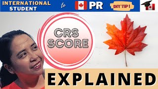 CRS SCORE - EXPLAINED | Get more points for your Canada PR application! screenshot 1