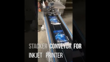 Stacker conveyor for inkjet coding