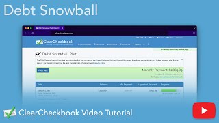 Famous Debt Snowball - Track your debts with ClearCheckbook Net Worth