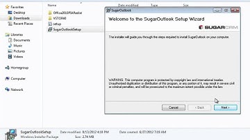 Outlook Plugin Setup for SugarCRM