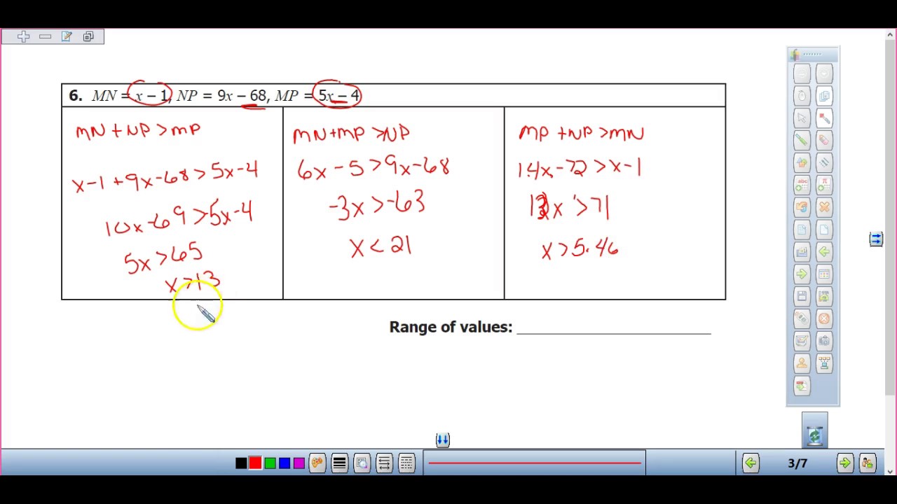 Triangle Inequalities With Algebra Day 2 Youtube