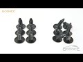 Gooacc  grc47 universal plastic fender clips 200 pcs push bumper fastener rivet clips