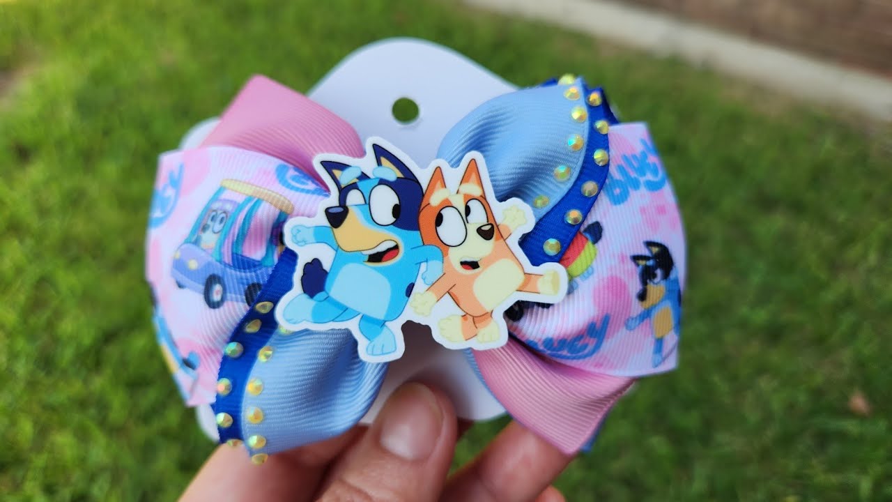 Moño con liston de 5cm/como hacer moños para niñas/Lazos para el cabello/Moño fácil y económico/Bows