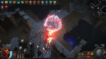 3.21 Path of Exile - Explode Totem Saboteur - Uber Shaper - Skipping Bullet Hell Phase