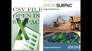 csv file open in surpac software (in HINDI)