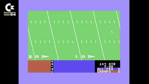 4th & Inches (Accolade / U.S. Gold 1987) - C64 Loading Screen & Title Menu Archive