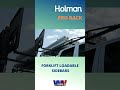Holman Truck PRO Rack Forklift loadable Side bars #shorts #holman #prorack