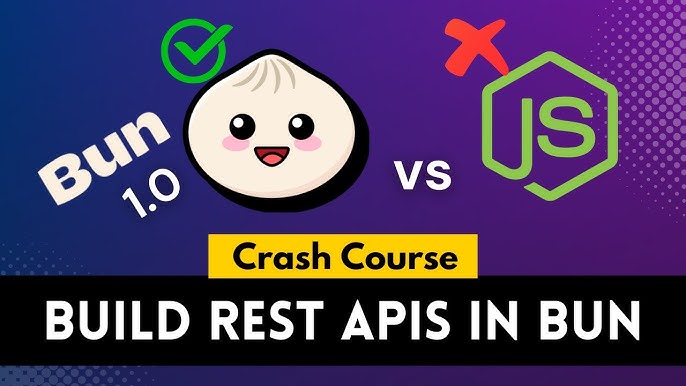 Bun js Tutorial - Bun vs Node - Build Rest APIs in Bun 10 - YouTube