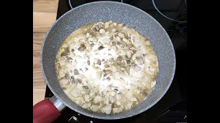 Рис под сливочным соусом с грибами и курицей (очень вкусно и просто)