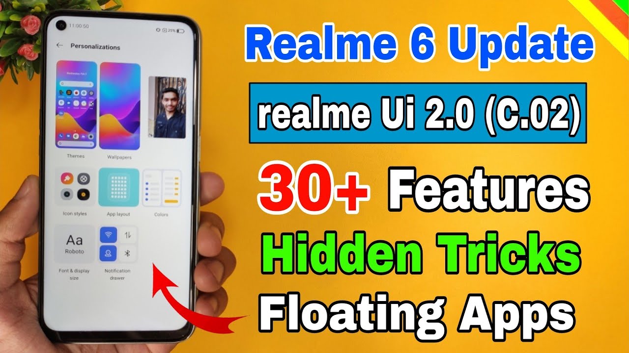 Realme 6 C.02 realme Ui 2.0 update features | floating window | android 11, Realme 6 Realme ui 2.0