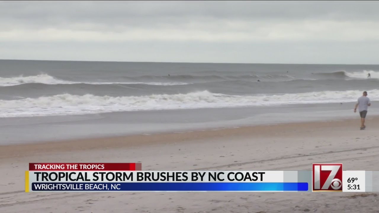 Tropical Storm Arthur brushes by NC coast - YouTube