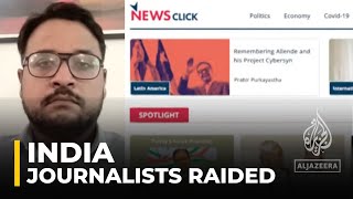 Police search homes of several journalists associated with the news website NewsClick