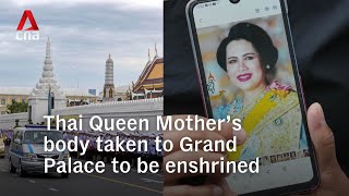 Thai Queen Mother's body taken to Grand Palace to be enshrined