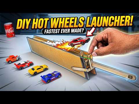 I Made a Hot Wheels Launcher Using Popsicle Sticks! 🚀