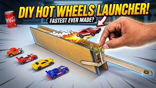 I Made a Hot Wheels Launcher Using Popsicle Sticks! 🚀