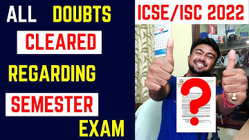 ICSE/ISC 2022: All doubts cleared regarding semester exam |  Lets talks Live