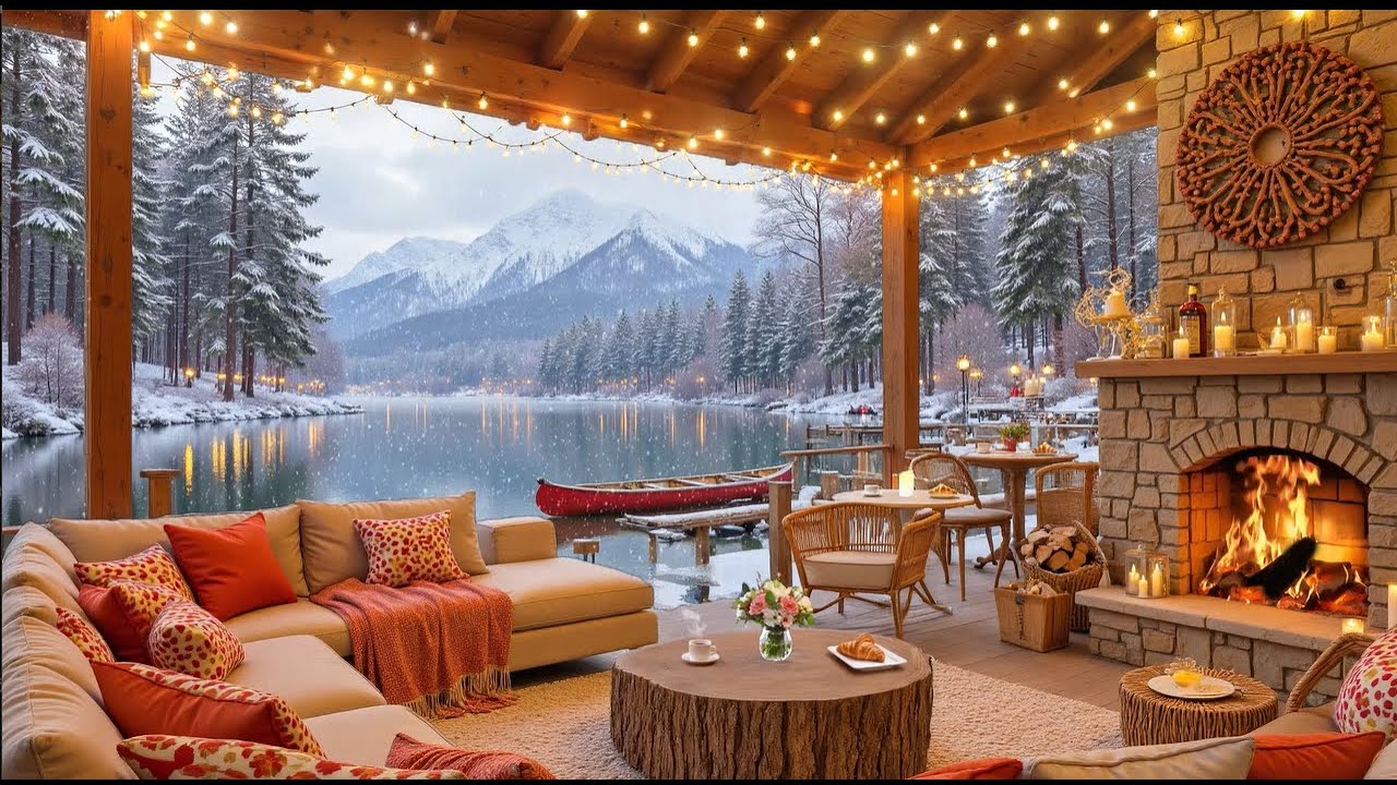 Cozy Coffee Shop Ambience ☕ Soft Piano Winter Jazz for Focus, Study & Calm Moments