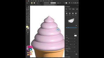 #shorts - How i made 3D Ice Cream in Illustrator  |  MAD BOX