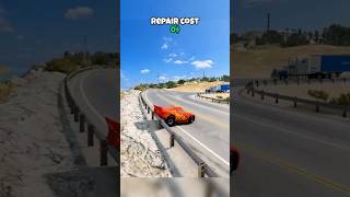 Which car overtakes the truck and what is the repair cost? #beamng #beamngdrive #game #gaming #car
