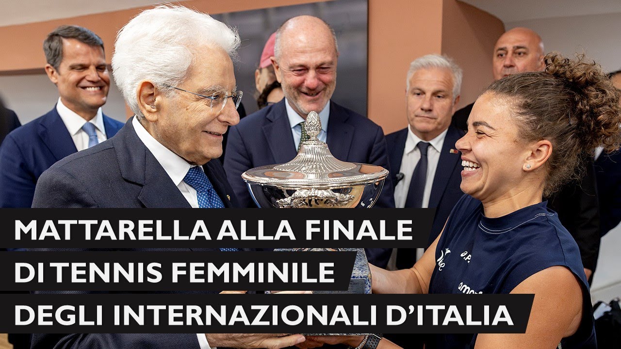 Mattarella alla finale di tennis femminile degli Internazionali d’Italia