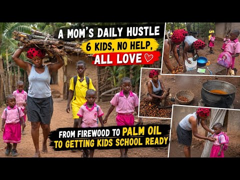 From Firewood to Palm Oil: A Busy Day Raising 6 Children in Rural Africa